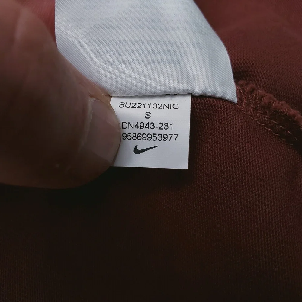 Nike Hoodie Womens Small Maroon Full Zip Sweatshirt Cropped Oversized Athleisure